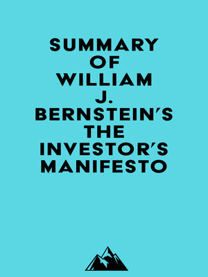 cover image of Summary of William J. Bernstein's the Investor's Manifesto